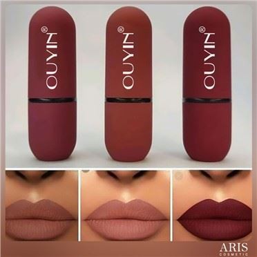 เครื่องสำอางลิปสติกเนื้อแมตต์กันน้ำสีสันสดใส